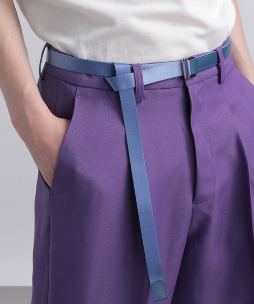 ハトメナイロンベルト  BR18AU08-LG0052[品番：WG010033317]｜WEGO【WOMEN】（ウィゴー）のレディースファッション通販｜SHOPLIST（ショップリスト） ハロッズ★ベルト★レザー×ナイロン★黒×赤×紫系★美品