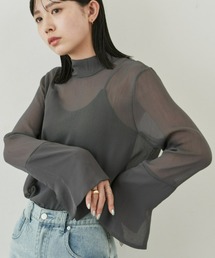 Aunt Marie's | シアーハイネックトップス / ブラウス(シャツ/ブラウス)