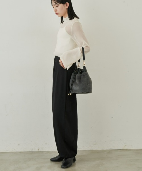 Aunt Marie's（アントマリーズ）の「シアーハイネックトップス / ブラウス（シャツ/ブラウス・レディース・チャコールグレー/ブルー/アイボリー・FREE）」の19枚目の写真