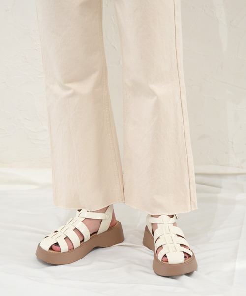 NOFALL（ノーフォール）の「厚底グルカサンダル（サンダル・レディース・ベージュ/ブラック・L/LL/M/3L/S/SS）」の18枚目の写真