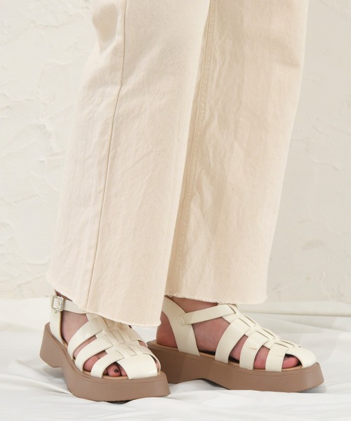 NOFALL（ノーフォール）の「厚底グルカサンダル（サンダル・レディース・ベージュ/ブラック・L/LL/M/3L/S/SS）」の19枚目の写真