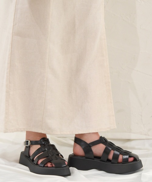 NOFALL（ノーフォール）の「厚底グルカサンダル（サンダル・レディース・ベージュ/ブラック・L/LL/M/3L/S/SS）」の7枚目の写真