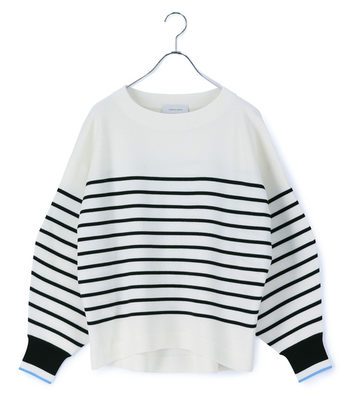 ADAM ET ROPE'(アダムエロペ)の「接結ボーダープルオーバー(Tシャツ/カットソー・レディース・イエロー/ブルー/ブラック系その他/ホワイト系その他2・FREE)」の19枚目の写真