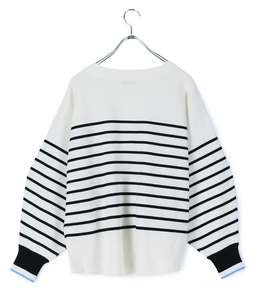 ADAM ET ROPE'(アダムエロペ)の「接結ボーダープルオーバー(Tシャツ/カットソー・レディース・イエロー/ブルー/ブラック系その他/ホワイト系その他2・FREE)」の20枚目の写真