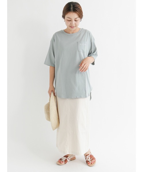 Lugnoncure（ルノンキュール）の「ストレッチデニムスカート（デニムスカート・レディース・ネイビー/ブルー/キナリ・MEDIUM/LARGE）」の7枚目の写真