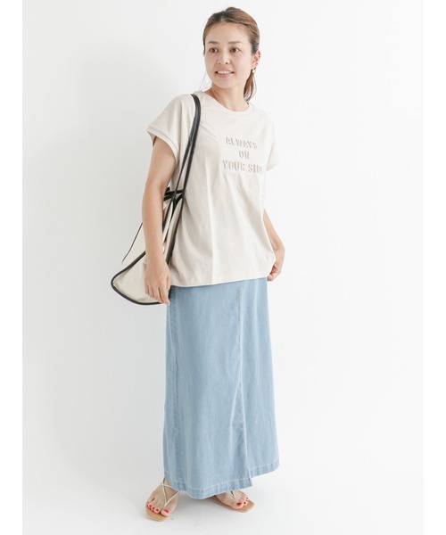 Lugnoncure（ルノンキュール）の「ストレッチデニムスカート（デニムスカート・レディース・ネイビー/ブルー/キナリ・MEDIUM/LARGE）」の9枚目の写真