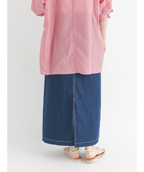 Lugnoncure（ルノンキュール）の「ストレッチデニムスカート（デニムスカート・レディース・ネイビー/ブルー/キナリ・MEDIUM/LARGE）」の14枚目の写真