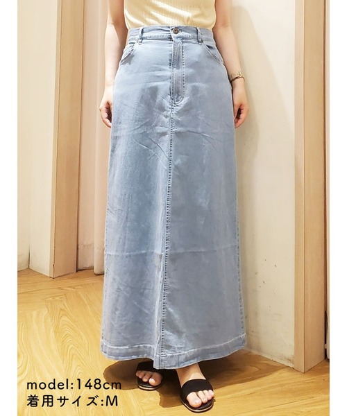 Lugnoncure（ルノンキュール）の「ストレッチデニムスカート（デニムスカート・レディース・ネイビー/ブルー/キナリ・MEDIUM/LARGE）」の18枚目の写真