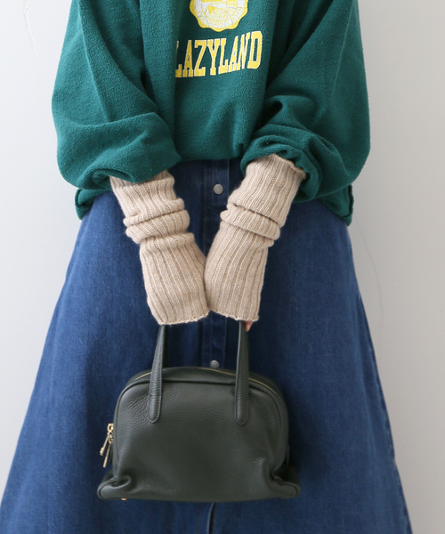 SLOBE IENA（スローブイエナ）の「【WILLIAM BRUNTON/ウィリアム ブラントン】CashmereRIB Plain グローブ（手袋・レディース・ブラウン/グレー/ベージュ・FREE）」の21枚目の写真