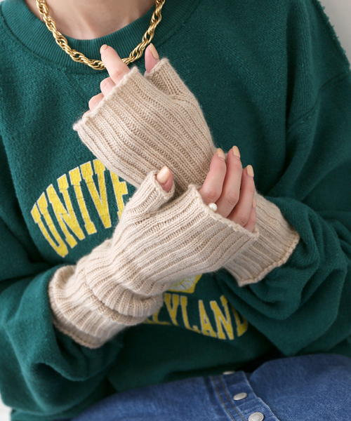 SLOBE IENA（スローブイエナ）の「【WILLIAM BRUNTON/ウィリアム ブラントン】CashmereRIB Plain グローブ（手袋・レディース・ブラウン/グレー/ベージュ・FREE）」の6枚目の写真