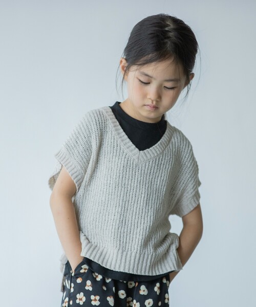 THE SHOP TK (ザ ショップ ティーケー )の「【110-150】サイドリボンベスト(ベスト・キッズ・ナチュラル/ガンメタ・11/12/15 /13/14)」の5枚目の写真