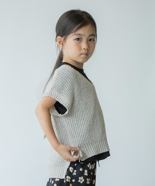 THE SHOP TK (ザ ショップ ティーケー )の「【110-150】サイドリボンベスト(ベスト・キッズ・ナチュラル/ガンメタ・11/12/15 /13/14)」の6枚目の写真