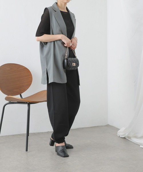 COLONY 2139（コロニートゥーワンスリーナイン）の「セットアップ対応 / 裏毛ロングパンツ（スウェットパンツ・レディース・ブラック/グレー・FREE）」の15枚目の写真