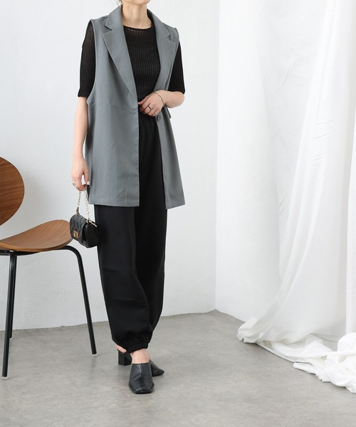 COLONY 2139（コロニートゥーワンスリーナイン）の「セットアップ対応 / 裏毛ロングパンツ（スウェットパンツ・レディース・ブラック/グレー・FREE）」の16枚目の写真