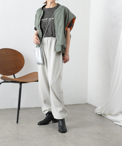 COLONY 2139（コロニートゥーワンスリーナイン）の「セットアップ対応 / 裏毛ロングパンツ（スウェットパンツ・レディース・ブラック/グレー・FREE）」の8枚目の写真