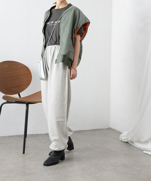 COLONY 2139（コロニートゥーワンスリーナイン）の「セットアップ対応 / 裏毛ロングパンツ（スウェットパンツ・レディース・ブラック/グレー・FREE）」の10枚目の写真