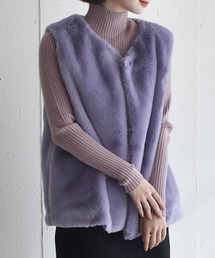 RETRO GIRL | フェイクファーベスト(ベスト)