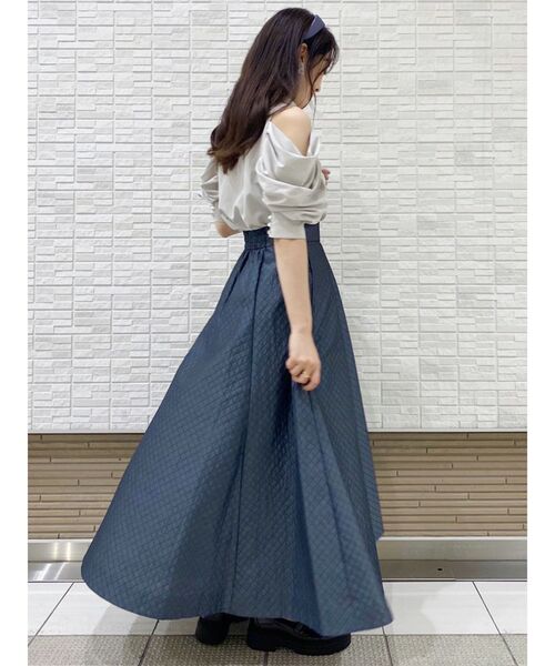 MERCURYDUO（マーキュリーデュオ）の「オープンショルダーシャツ（シャツ/ブラウス・レディース・ブラック/ミント/オフホワイト・FREE）」の21枚目の写真