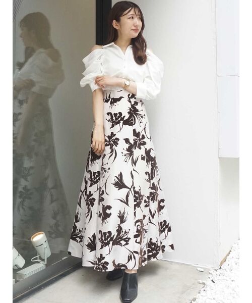 MERCURYDUO（マーキュリーデュオ）の「オープンショルダーシャツ（シャツ/ブラウス・レディース・ブラック/ミント/オフホワイト・FREE）」の20枚目の写真