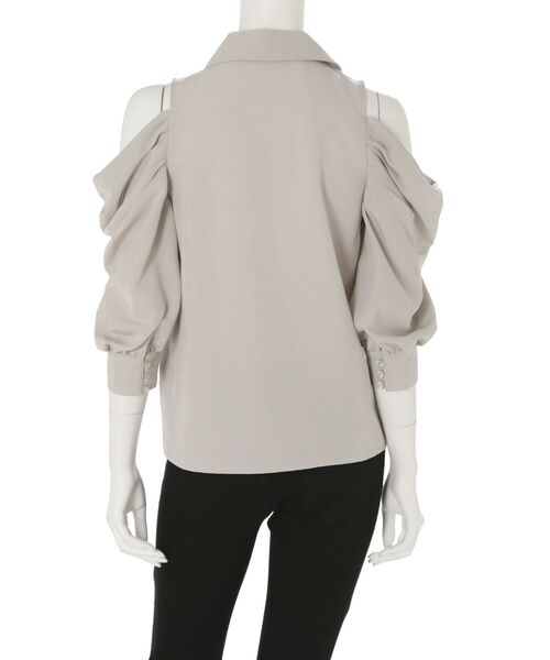 MERCURYDUO（マーキュリーデュオ）の「オープンショルダーシャツ（シャツ/ブラウス・レディース・ブラック/ミント/オフホワイト・FREE）」の13枚目の写真