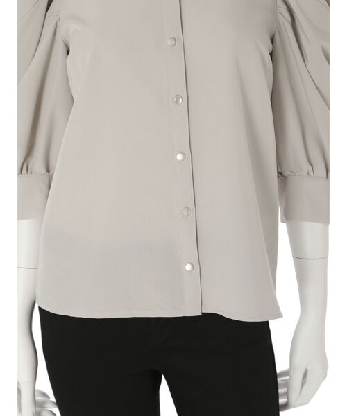 MERCURYDUO（マーキュリーデュオ）の「オープンショルダーシャツ（シャツ/ブラウス・レディース・ブラック/ミント/オフホワイト・FREE）」の10枚目の写真