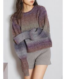 MURUA | クルーネックパフスリーブニット(ニット/セーター)