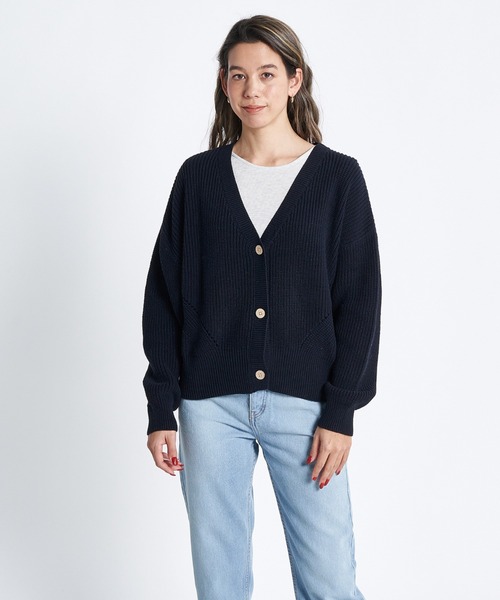 ROXY(ロキシー)の「AMAZING HOURS/ロキシーカーディガン(カーディガン/ボレロ・レディース・ブラック/パープル/オフホワイト・SMALL/MEDIUM)」の3枚目の写真