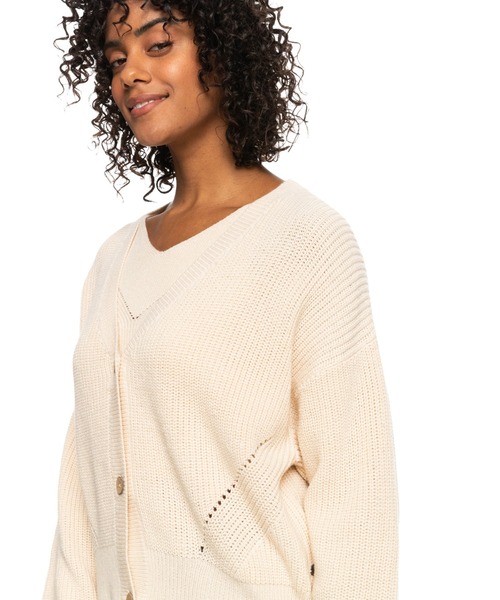 ROXY(ロキシー)の「AMAZING HOURS/ロキシーカーディガン(カーディガン/ボレロ・レディース・ブラック/パープル/オフホワイト・SMALL/MEDIUM)」の6枚目の写真