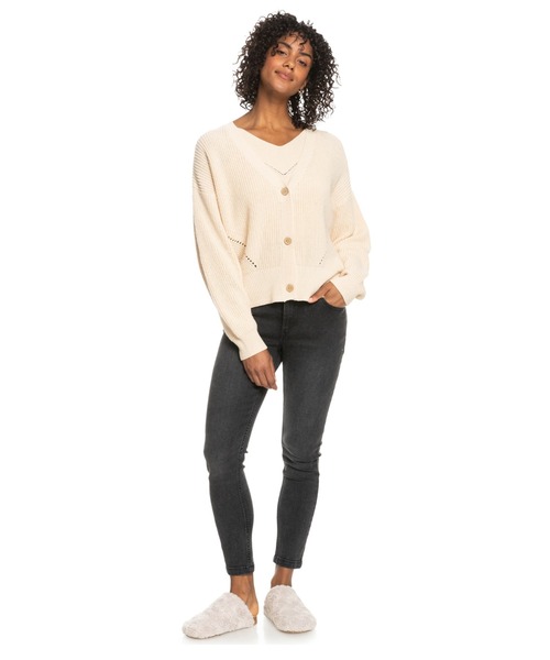 ROXY(ロキシー)の「AMAZING HOURS/ロキシーカーディガン(カーディガン/ボレロ・レディース・ブラック/パープル/オフホワイト・SMALL/MEDIUM)」の7枚目の写真