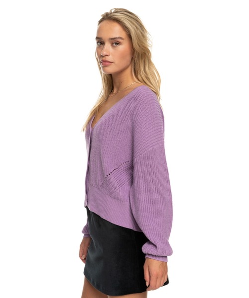 ROXY(ロキシー)の「AMAZING HOURS/ロキシーカーディガン(カーディガン/ボレロ・レディース・ブラック/パープル/オフホワイト・SMALL/MEDIUM)」の16枚目の写真