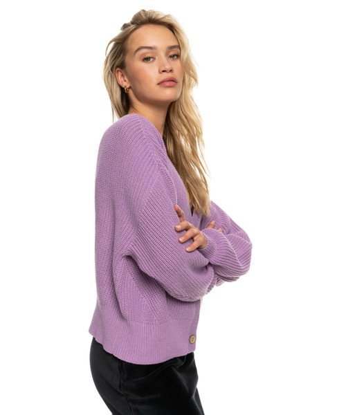 ROXY(ロキシー)の「AMAZING HOURS/ロキシーカーディガン(カーディガン/ボレロ・レディース・ブラック/パープル/オフホワイト・SMALL/MEDIUM)」の17枚目の写真