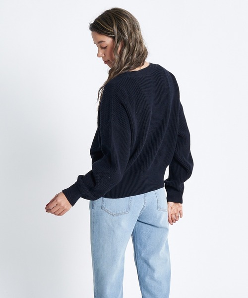 ROXY(ロキシー)の「AMAZING HOURS/ロキシーカーディガン(カーディガン/ボレロ・レディース・ブラック/パープル/オフホワイト・SMALL/MEDIUM)」の8枚目の写真