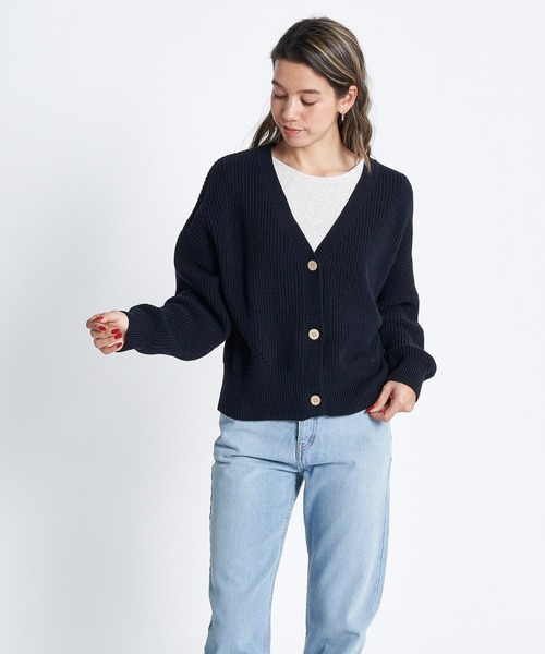 ROXY(ロキシー)の「AMAZING HOURS/ロキシーカーディガン(カーディガン/ボレロ・レディース・ブラック/パープル/オフホワイト・SMALL/MEDIUM)」の9枚目の写真