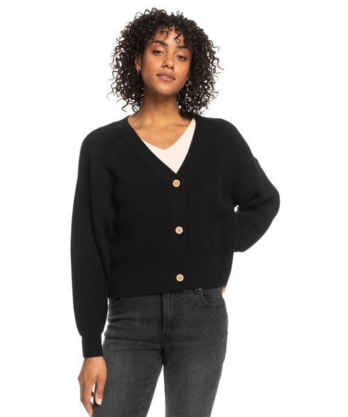 ROXY(ロキシー)の「AMAZING HOURS/ロキシーカーディガン(カーディガン/ボレロ・レディース・ブラック/パープル/オフホワイト・SMALL/MEDIUM)」の10枚目の写真