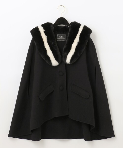 GRACE CONTINENTAL(グレースコンチネンタル)の「フレアリバーポンチョ(ポンチョ・レディース・ブラック/グレー・FREE)」の9枚目の写真