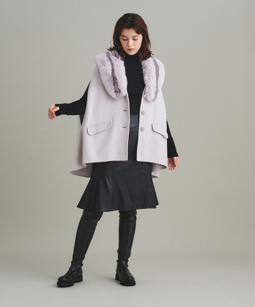 GRACE CONTINENTAL(グレースコンチネンタル)の「フレアリバーポンチョ(ポンチョ・レディース・ブラック/グレー・FREE)」の12枚目の写真