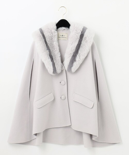 GRACE CONTINENTAL(グレースコンチネンタル)の「フレアリバーポンチョ(ポンチョ・レディース・ブラック/グレー・FREE)」の17枚目の写真