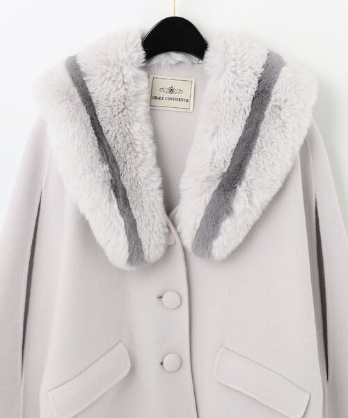 GRACE CONTINENTAL(グレースコンチネンタル)の「フレアリバーポンチョ(ポンチョ・レディース・ブラック/グレー・FREE)」の18枚目の写真