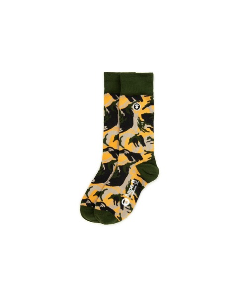 AAPE BY A BATHING APE（エーエイプバイアベイシングエイプ）の「AAPE  SOCKS L（ソックス/靴下・メンズ・イエロー系その他/ブラック系その他/グリーン系その他2/ホワイト系その他・LARGE/SMALL）」の4枚目の写真