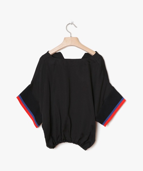 bedsidedrama（ベットサイドドラマ）の「Rib sleeve short blouse（シャツ/ブラウス・レディース・ブラック/ネイビー・2/1）」の10枚目の写真