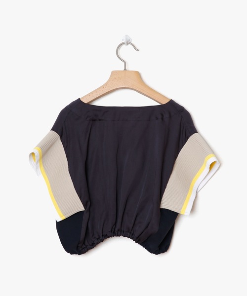 bedsidedrama（ベットサイドドラマ）の「Rib sleeve short blouse（シャツ/ブラウス・レディース・ブラック/ネイビー・2/1）」の12枚目の写真