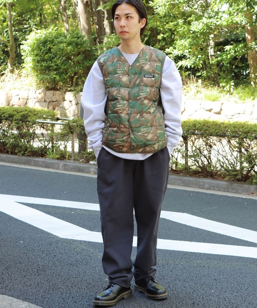 Gramicci(グラミチ)の「GRAMICCI×TAION/グラミチ×タイオン INNER DOWN VEST ダウンベスト(ダウンジャケット/コート・メンズ・ブラック/パープル/ベージュ/カモフラージュ/オリーブ・XL/L/M/XXL)」の9枚目の写真