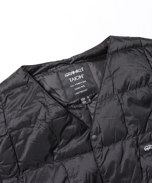 Gramicci(グラミチ)の「GRAMICCI×TAION/グラミチ×タイオン INNER DOWN VEST ダウンベスト(ダウンジャケット/コート・メンズ・ブラック/パープル/ベージュ/カモフラージュ/オリーブ・XL/L/M/XXL)」の18枚目の写真