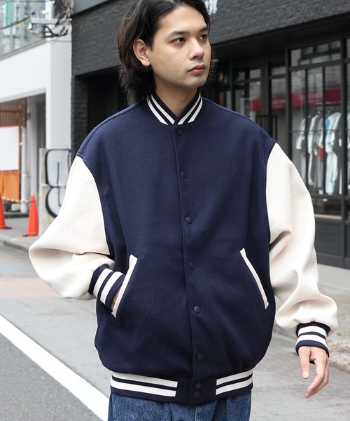 ８(eight)（エイト）の「ライトスタジャン（スタジャン・メンズ・ブラック/パープル/ネイビー/グリーン/マスタード・X-LARGE/LARGE/MEDIUM）」の3枚目の写真