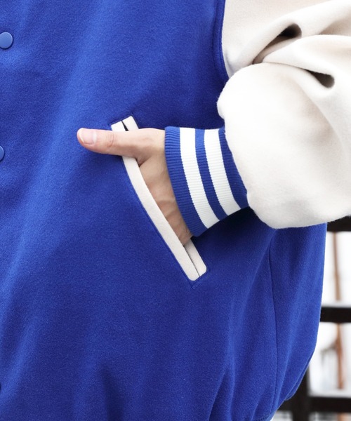 ８(eight)（エイト）の「ライトスタジャン（スタジャン・メンズ・ブラック/パープル/ネイビー/グリーン/マスタード・X-LARGE/LARGE/MEDIUM）」の18枚目の写真