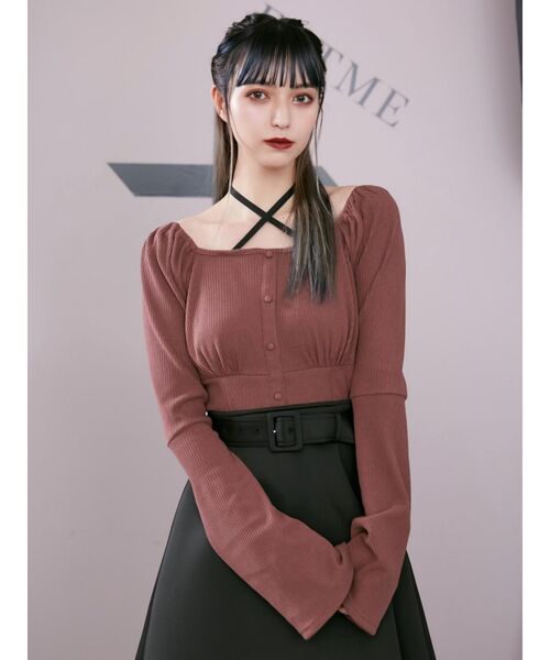 Eat me  トップス EATME（イートミー） tシャツ ガーターデザインフードTOP レディース