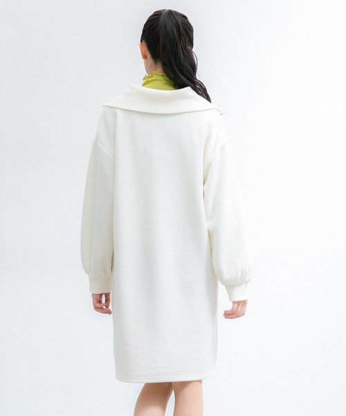 【新品】ジャックバニー　ワンピース　ハーフジップ　ホワイト　Mサイズ 楽天市場】SALE ワンピース 長袖 ミニ丈 ハーフジップ ロゴ 刺繍