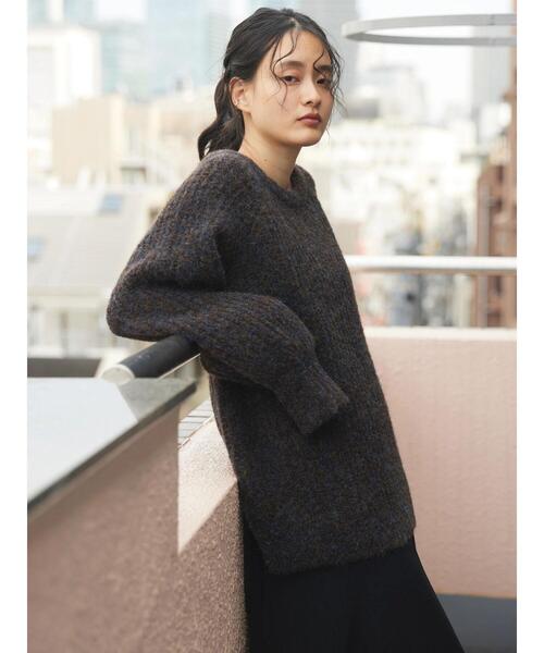 AMERICAN HOLIC（アメリカンホリック）の「MIXヤーンラグランニットプルオーバー（ニット/セーター・レディース・サックスブルー/ブラウン/ライトベージュ/ラベンダー/オレンジ・M/L）」の8枚目の写真