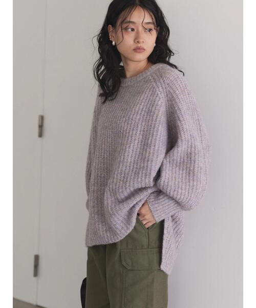 AMERICAN HOLIC（アメリカンホリック）の「MIXヤーンラグランニットプルオーバー（ニット/セーター・レディース・サックスブルー/ブラウン/ライトベージュ/ラベンダー/オレンジ・M/L）」の10枚目の写真