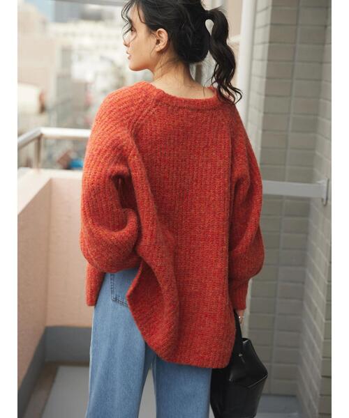 AMERICAN HOLIC（アメリカンホリック）の「MIXヤーンラグランニットプルオーバー（ニット/セーター・レディース・サックスブルー/ブラウン/ライトベージュ/ラベンダー/オレンジ・M/L）」の13枚目の写真